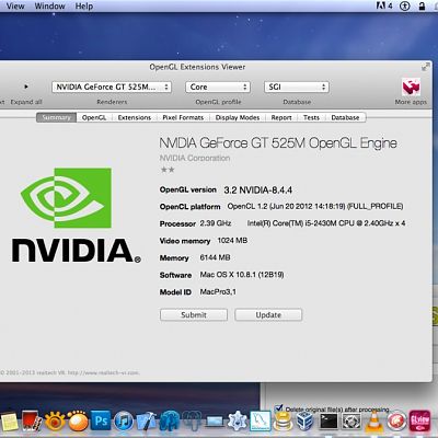 My nVidia GeForce GT 525M with QE/CI/CUDA