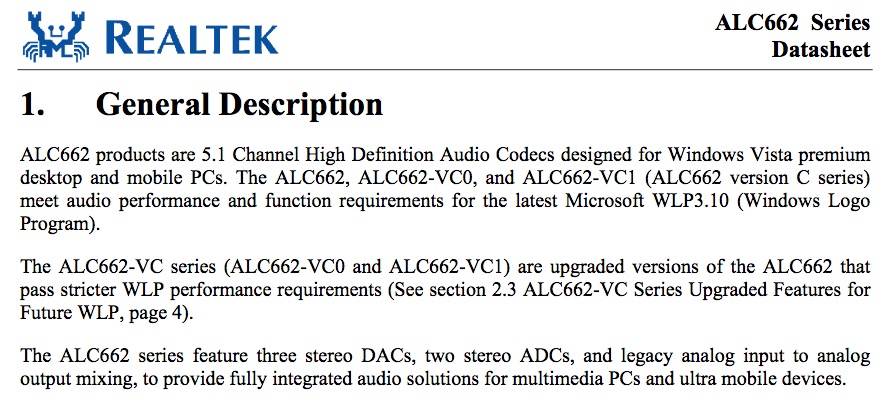 Alc662 For Mac