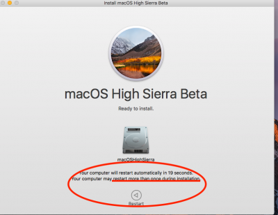 9.macOS High Sierra Installation began.png