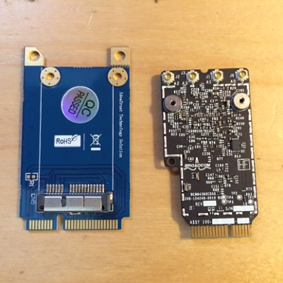 mPCIe adapter and iMac BT/WIFI card