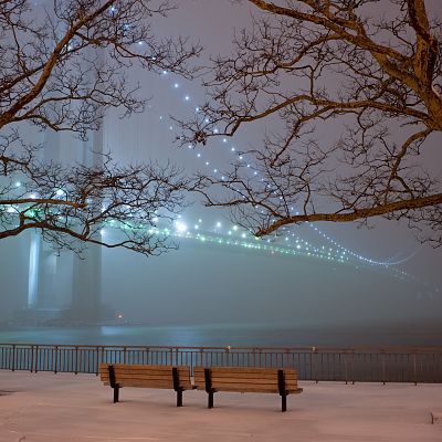 Misty Winter Night in the Park1920x1200
