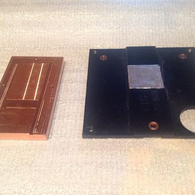 Impatics copper heat spreader versus original Cube heat spreader