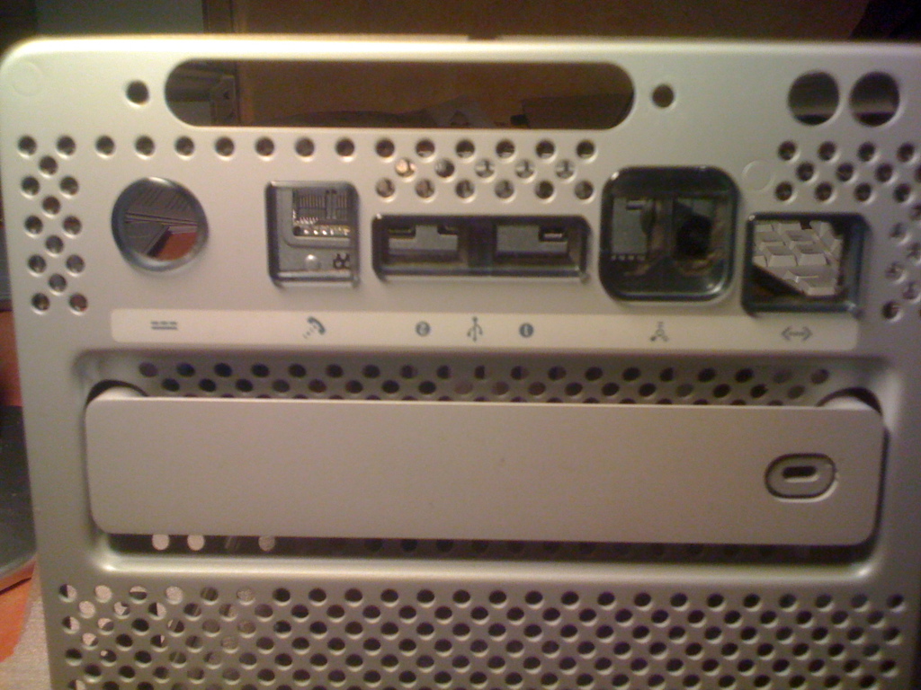 Original back panel. Intact!
Port extensions will be used.