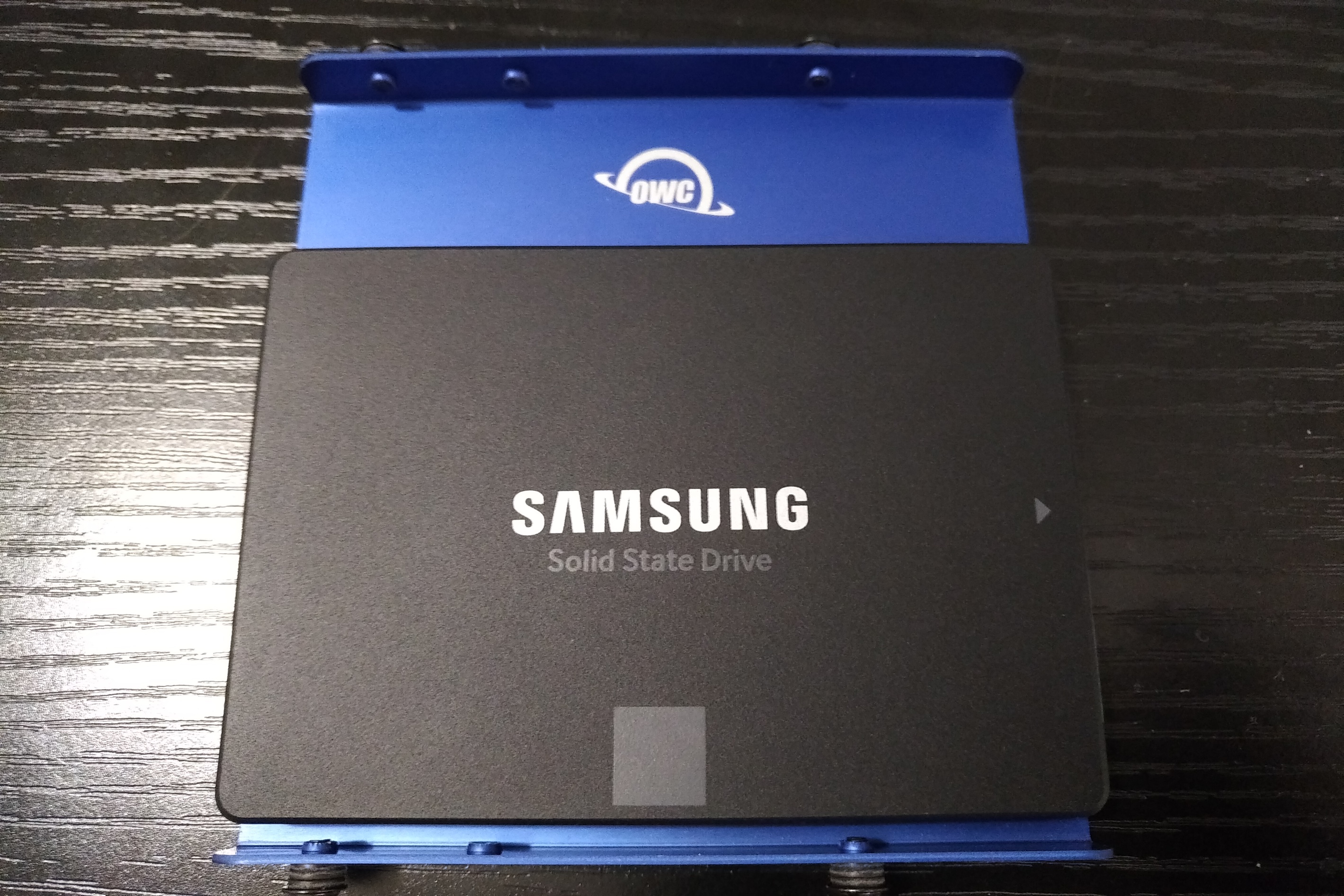 SSD attached to OWC adapter